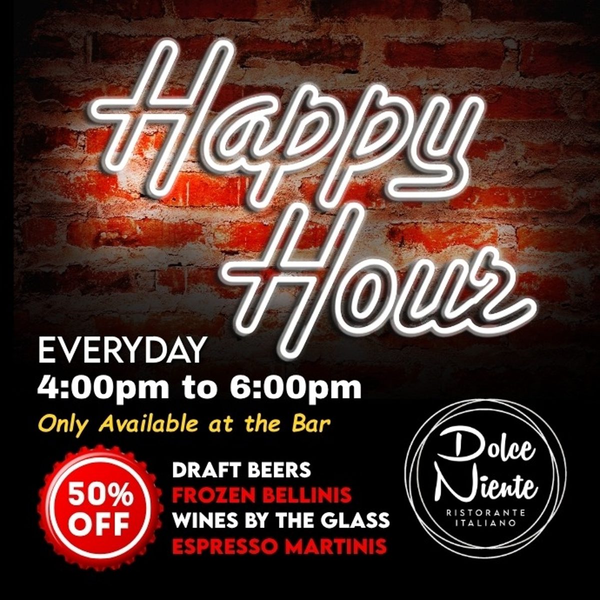 Happy Hour & Weekly Specials